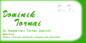 dominik tornai business card